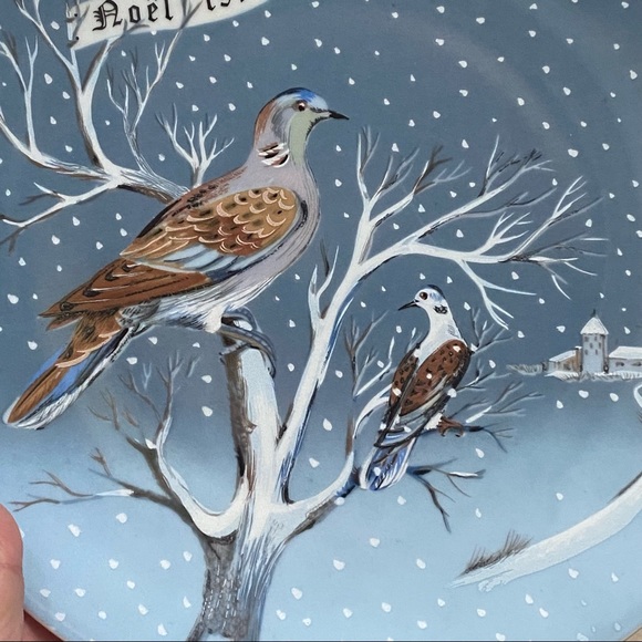 1971 HAVILAND Limoges 12 Days of Christmas Two Turtle Doves Decorative Plate - Picture 9 of 10